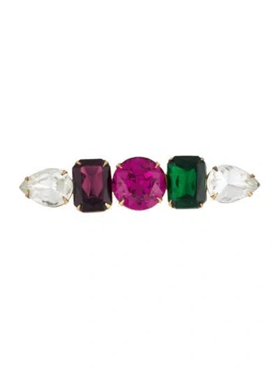Pre-owned Miriam Haskell Crystal Arty Brooch In Multi