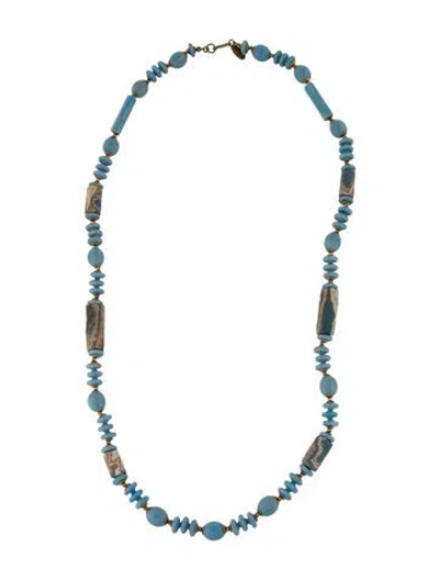 Pre-owned Miriam Haskell Resin Bead Necklace, 14.75" In Multi