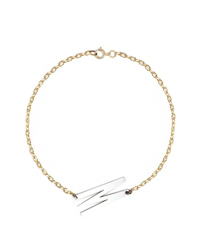Miriam Merenfeld Jewelry Silver & 18k Filled Initial Necklace (a-z) In Gold