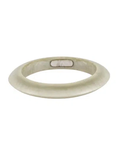 Pre-owned Miriam Salat Resin Bangle Bracelet, 8.25" In Green