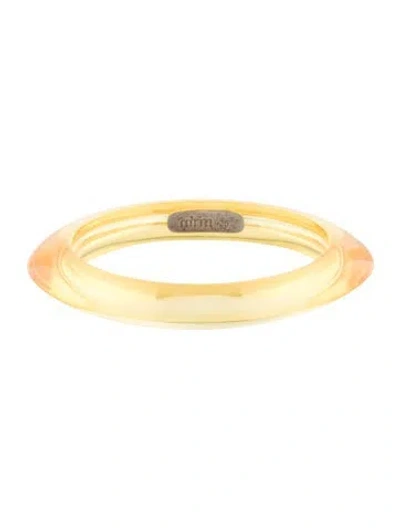 Pre-owned Miriam Salat Resin Bangle Bracelet, 8.25" In Yellow