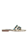 Miriam Stella Woman Sandals Gold Size 8 Leather In Gold