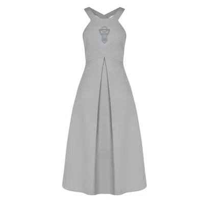 Mirimalist Women's 3d Printed Sacred Dress Grey In Gray