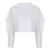 Mirimalist Women's Angle Open Back Top In White Cotton In White