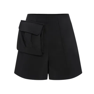 Mirimalist Women's Black Amos Mini Short