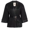 Mirimalist Women's Black Vega Puff Kimono Coat In Black