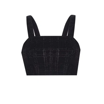 Mirimalist Women's Black Vega Tweed Bustier