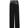 Mirimalist Women's Black Vvv Tencel Wide Leg Pants In Black