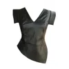 Mirimalist Women's Concrete Black Bustier In Black