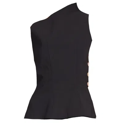 Mirimalist Women's Eccentric Black Top