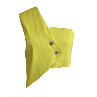 Mirimalist Women's Green Eli Linen Bustier