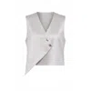 Mirimalist Women's Grey Ixir Vest Silver In Gray