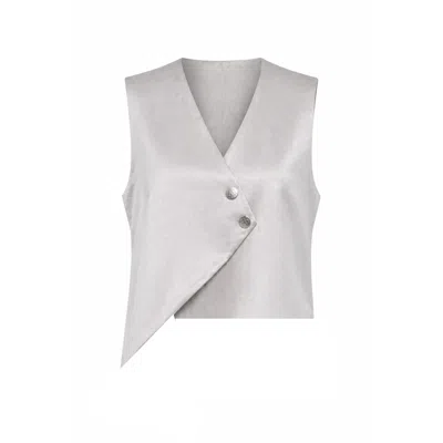 Mirimalist Women's Grey Ixir Vest Silver In Gray