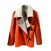 Mirimalist Women's Grey / Red Origin Wool Coat Reversible In Grey/red