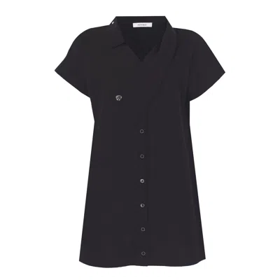 Mirimalist Women's Island Black Shirt Dress