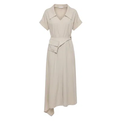 Mirimalist Women's Neutrals Quartz Loose Long Dress