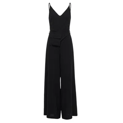 Mirimalist Women's Onyx Black Loose Jumpsuit