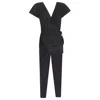 Mirimalist Women's Vega Black Jumpsuit In Black