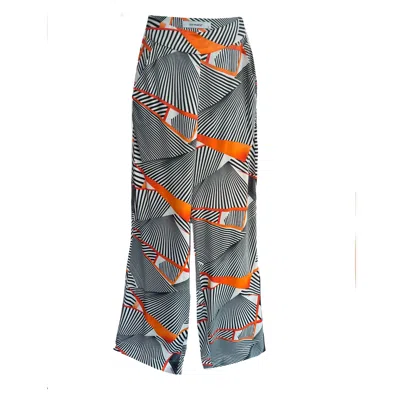Mirimalist Women's Vortex Maxi Pants In Black/red/white