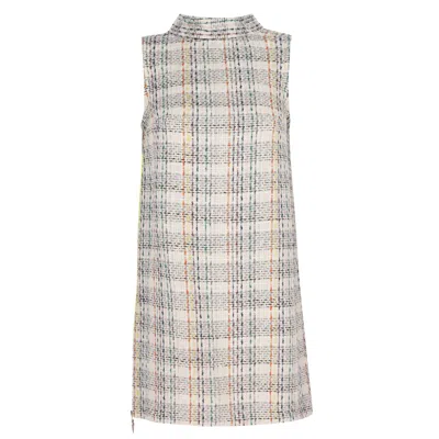 Mirimalist Women's White Altair Tweed Mini Dress