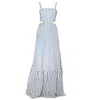 Mirimalist Women's White Helix Two-in-one Maxi Dress In White