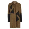 Mirimalist Women's Yellow / Orange Checked Oversize Jacket/dress In Yellow/orange
