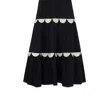 Mirla Beane Women's Blue Francesca Scallop Skirt Navy In Blue