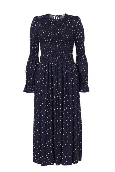 Mirla Beane Women's Blue / Pink / Purple Alexia Spot Print Dress In Blue/pink/purple