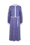 Mirla Beane Women's Blue / Pink / Purple Harper Shirt Dress In Blue/pink/purple
