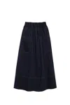 Mirla Beane Women's Blue Taylor Elasticated Waist Skirt Navy In Blue