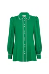 Mirla Beane Women's Chloe Blouse Green In Green
