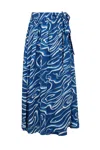 Mirla Beane Women's Corrine Blue Wave Wrap Skirt In Blue
