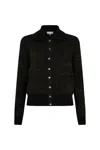 Mirla Beane Women's Gold / Black Cashmere Mix Lurex Cardigan With Collar Black / Gold In Gold/black