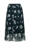 Mirla Beane Women's Lizzie Floral Dot Skirt In Blue/green/white
