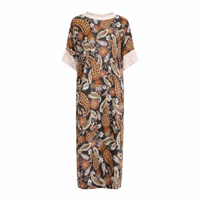 Miro Misljen Women's Black / Brown Nomad Paisley Maxi Dress In Black/brown