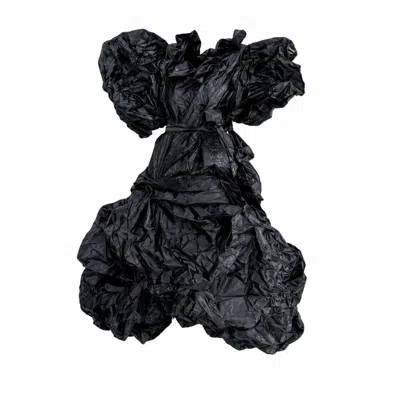 Miro Misljen Women's Black Noir Sculptural Couture Dress
