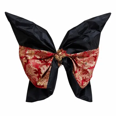 Miro Misljen Women's Black / Red Built-in Bra Bow Top In Multi