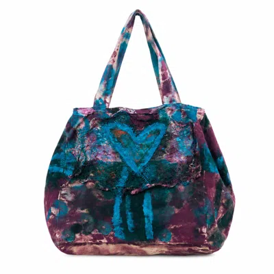 Miro Misljen Women's Blue / Purple Dallas Handbag In Multi
