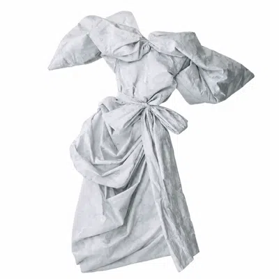 Miro Misljen Women's Grey Sculptural Wrap Dress - Architectural Gray - One Size