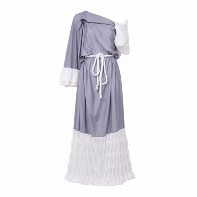 Miro Misljen Women's Grey / White Silver Fantasy Dress In Multi