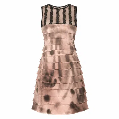 Miro Misljen Women's Pink Mozaique Dress In Brown