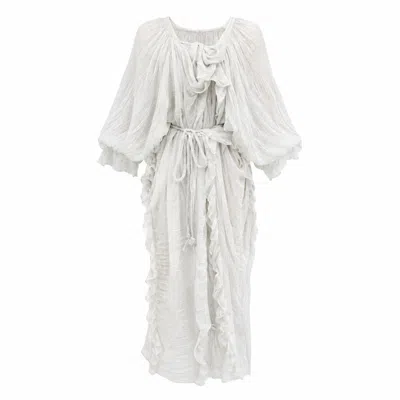 Miro Misljen Women's White Zephyr Cloud Dress - One Size