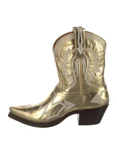 Pre-owned Miron Crosby Leather Western Boots