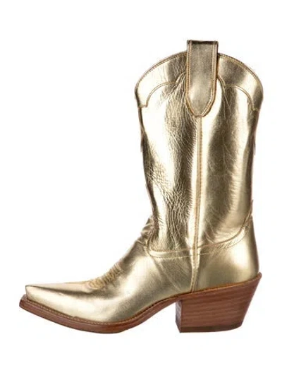 Pre-owned Miron Crosby Leather Western Boots