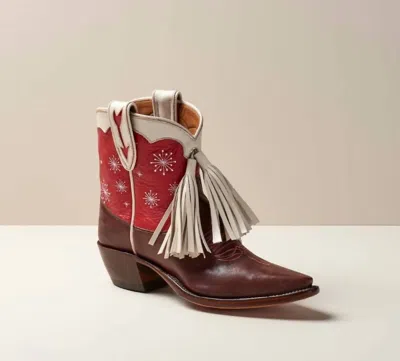 Miron Crosby Preloved Women's Little B Shorty Boot With Fringe In Brown