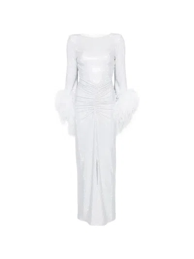 Miron Embellished Midi Dress In White