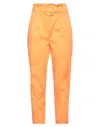 Mironcè Woman Pants Orange Size 6 Cotton, Polyamide, Elastane In Orange