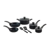 Mirro Get A Grip 2.0 Ceramic 10-pc. Cookware Set In Black