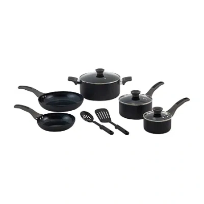 Mirro Get A Grip 2.0 Ceramic 10-pc. Cookware Set In Black