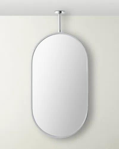 Mirror Home Oval Ceiling-hanging Mirror, 48" In Silver